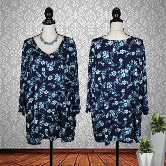 Catherines Tops - NWOT Plus Catherines Ruffled Tunic Size 3X (26/28)